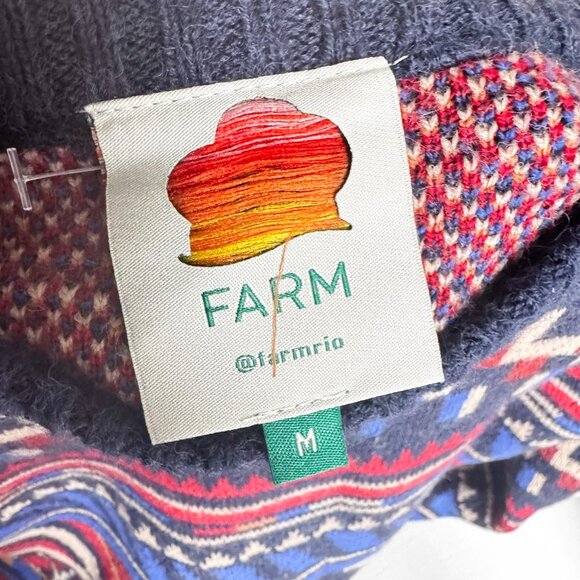 Farm Rio AnikaTapestry Sweater Cropped w Bell Sleeves M - Picture 5 of 5